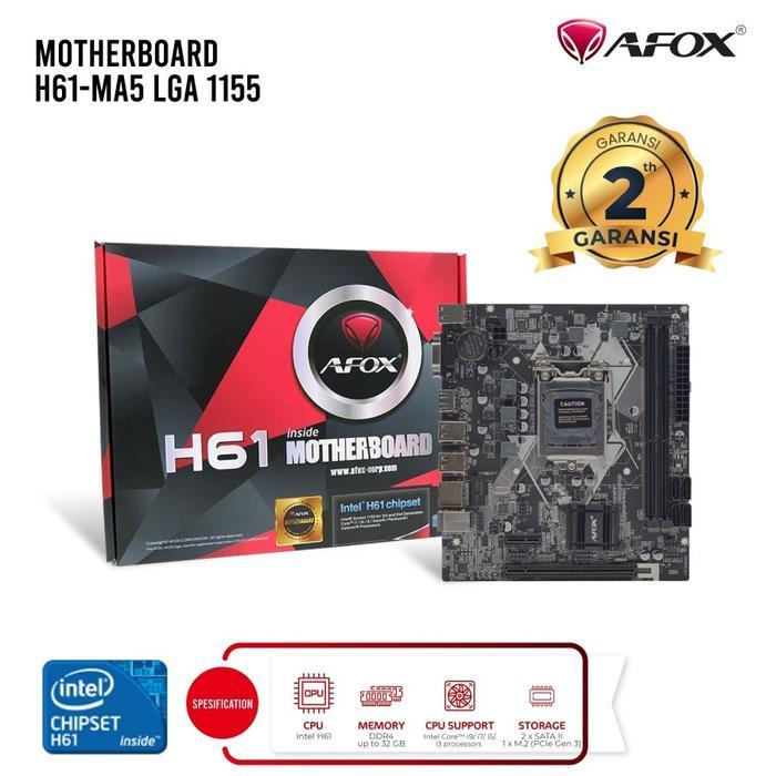 AFOX IH61-MA5 Motherboard Intel LGA1155 TERBARU