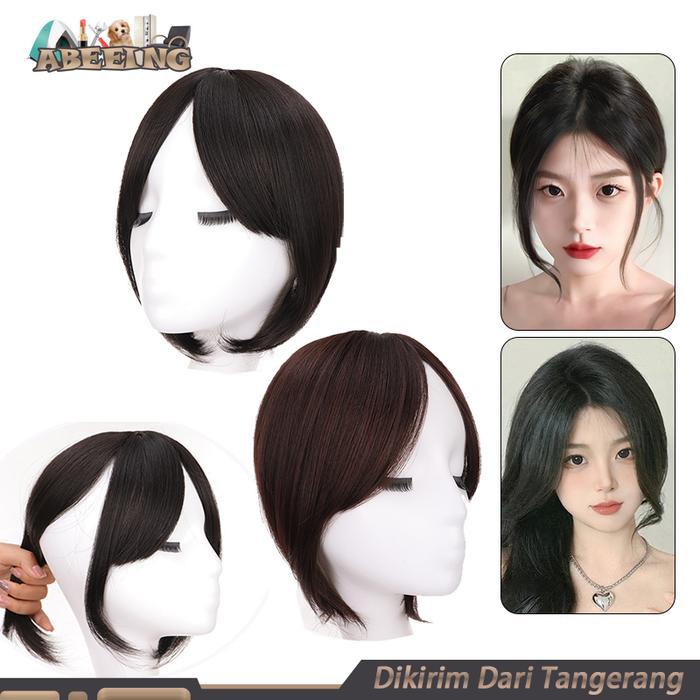 Poni Palsu Belah Tengah Penutup Botak Wanita Hair Clip Rambut Palsu