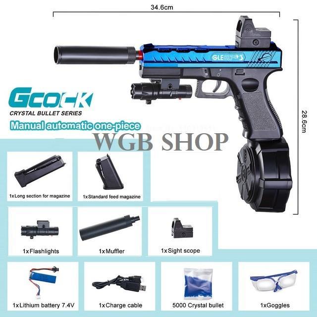 New Product - Water Gel Blaster Glok Automatic Blowback Wgg Toys Tsuki Suki - BIRU G17