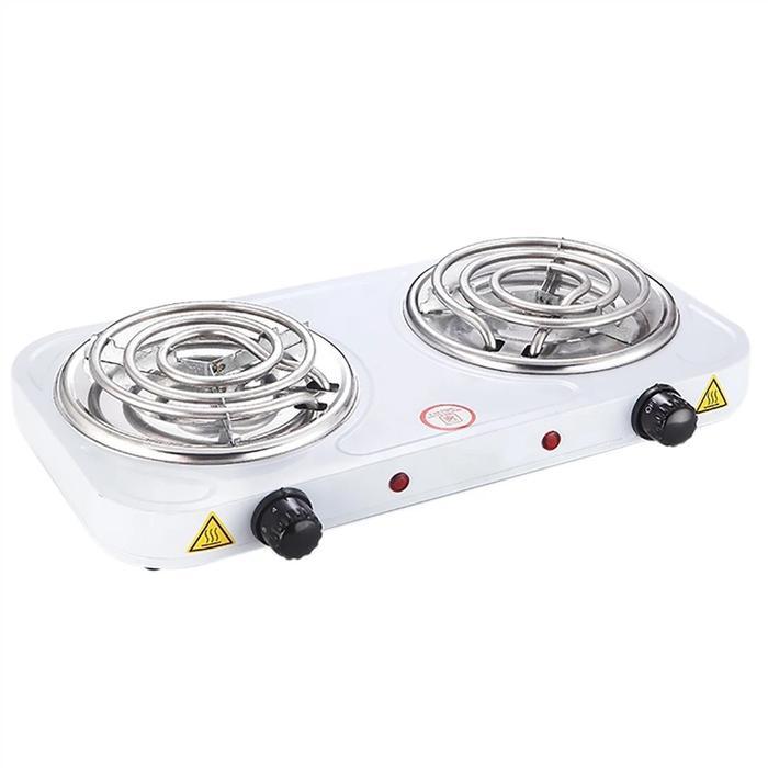 Sanken Living - Kompor Listrik 2 Tungku Elektrik Stainless Steel & Besi 43.2 X 21.5 X 5 Cm