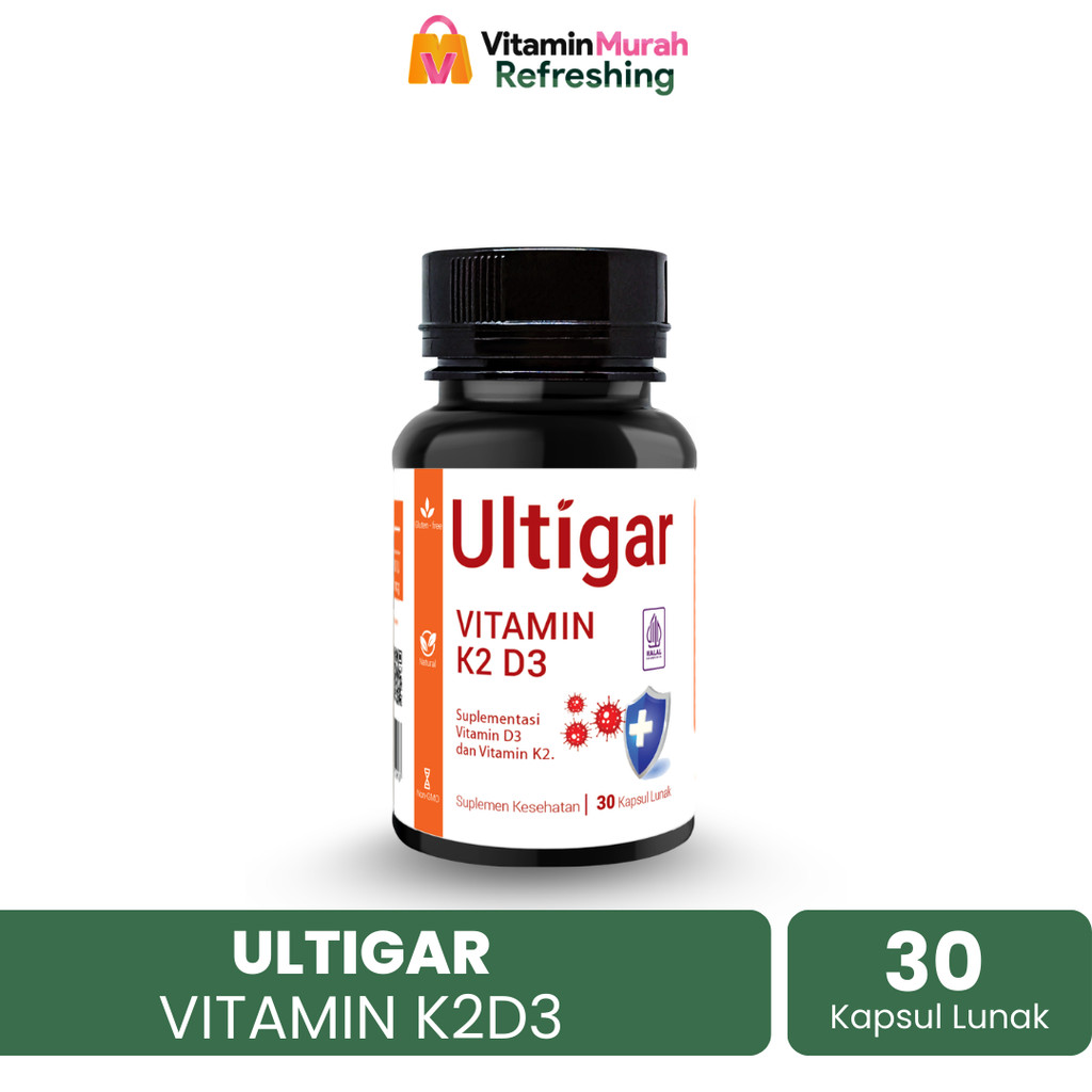 ULTIGAR VITAMIN K2 D3 SUPLEMEN KESEHATAN ISI 30 & 100 KAPSUL LUNAK