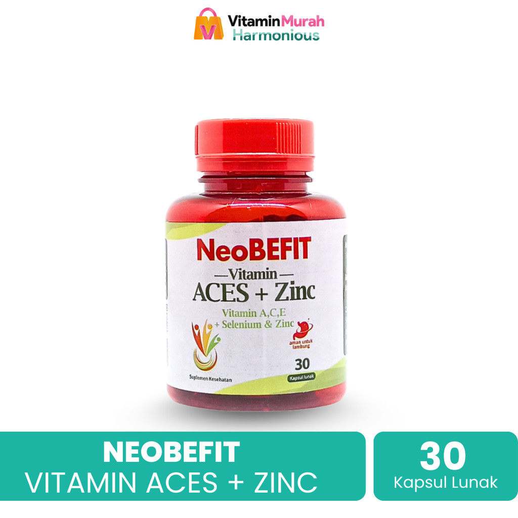 NeoBEFIT Vitamin A C E Selenium + ZINC ISI 30 & 100 KAPSUL LUNAK
