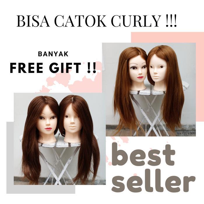 Lady Mannequin (Lucy) Manekin Rambut Kepala / Patung Rambut / Patung Sanggul / Kepala Patung Rambut