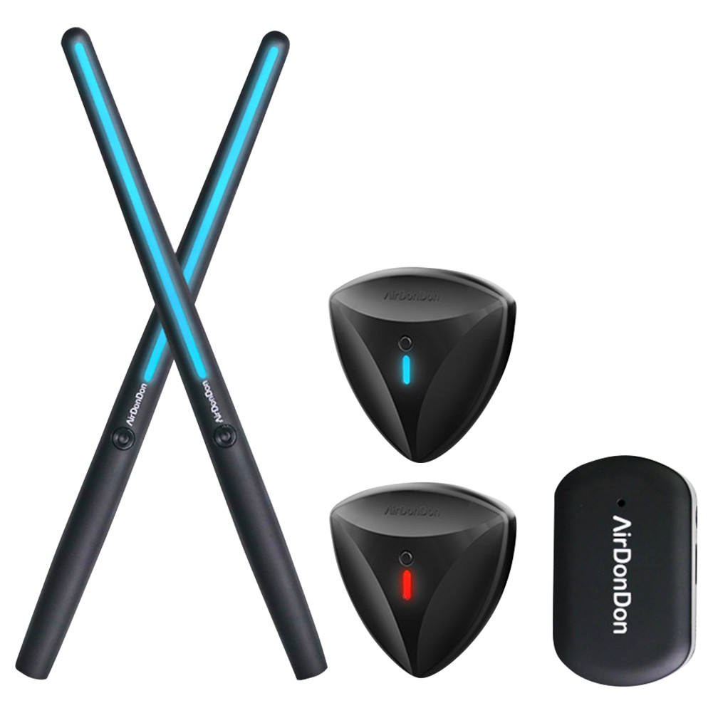Portable Air Drum Set Air Drum Foot Sensor Realistic Effect Air Drum Adapter Virtual Drum Sticks