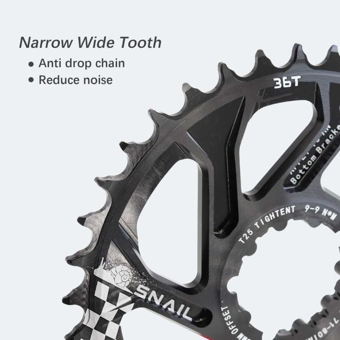 Chainring Chain Ring Snail GXP 32T 34T 36T 38T Offset 3MM Crank GXP X9 XO XX1 Direct Mount Sram
