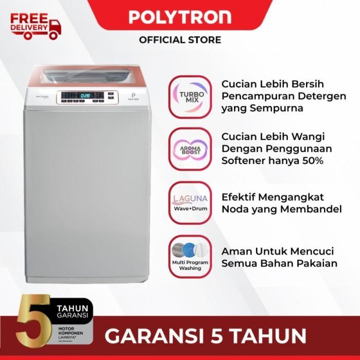 Mesin Cuci POLYTRON 1 Tabung Zeromatic Laguna Hijab 7 KG PAW 7028