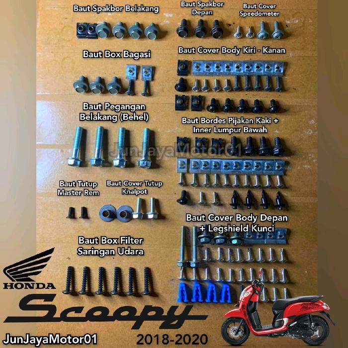 BAUT LENGKAP FULL SET BODI BODY SCOOPY ESP 2018-2020