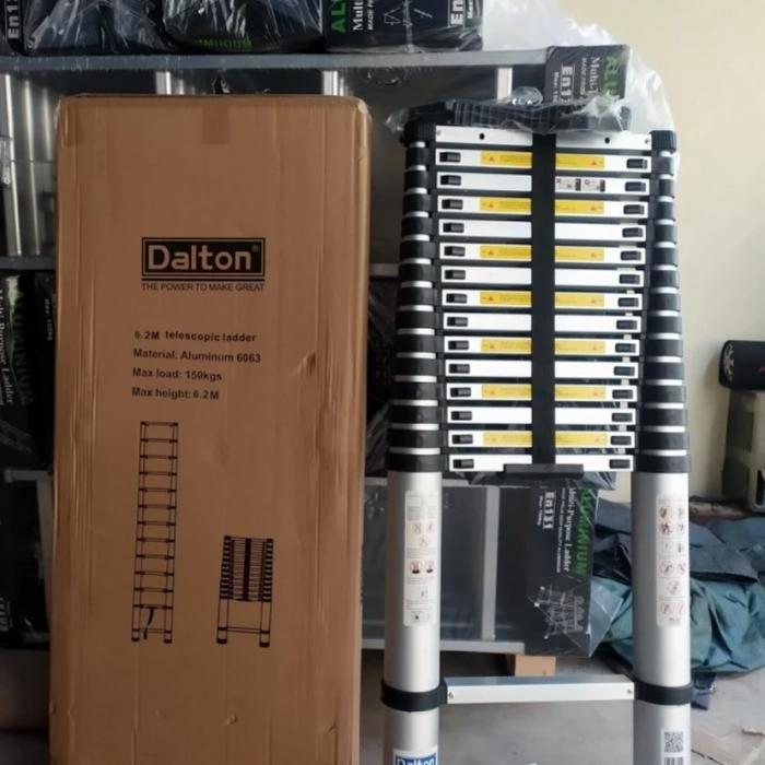 Tangga Lipat Alumunium Telescopic Dalton  6.2meter ML1009L | Tangga Alumunium Telescopic