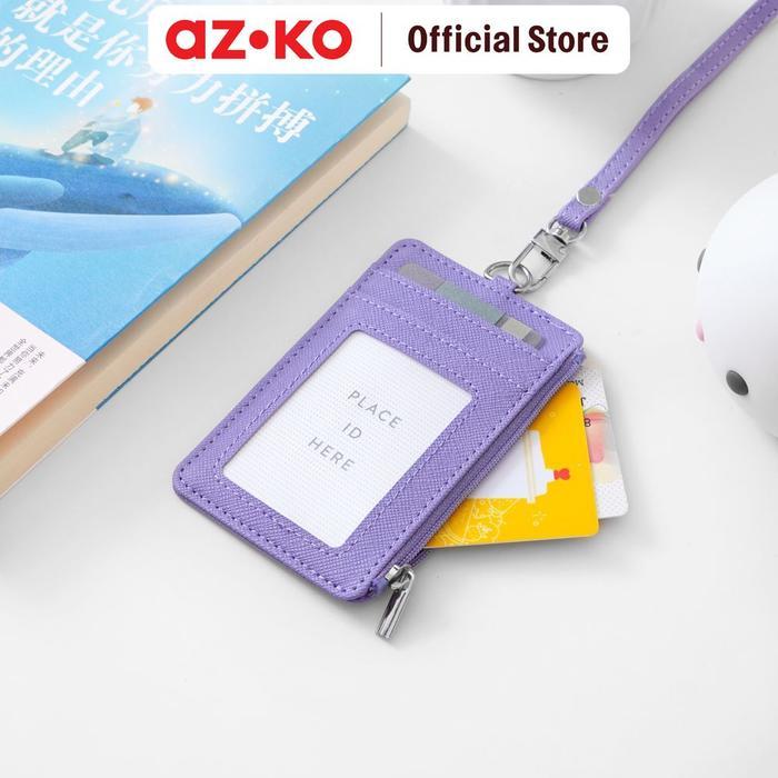 ATARU HOLDER ID CARD DENGAN RITSLETING - UNGU MUDA