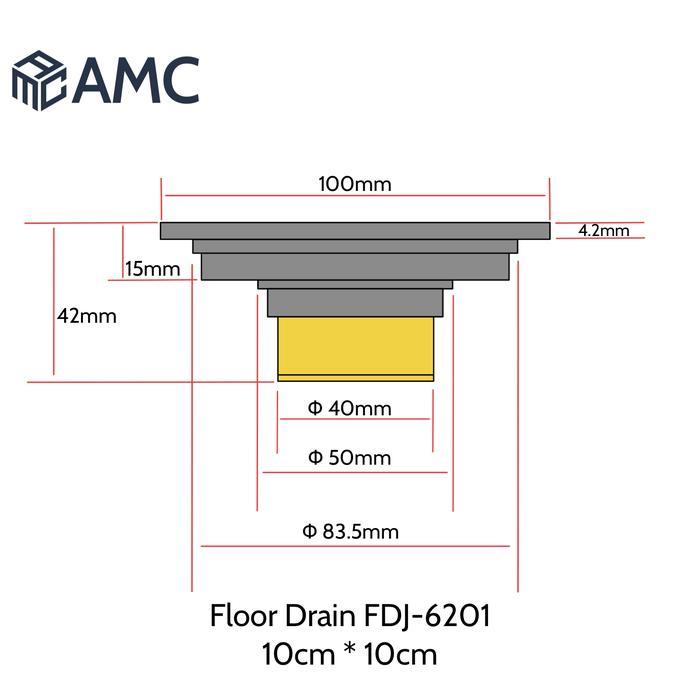Amc Fdj 6201 Floor Drain Strainer Saringan Got Kamar Mandi Anti Bau