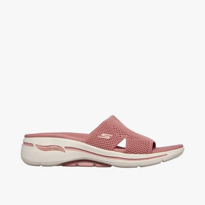 Skechers Sandal Wanita Go Walk Arch Fit Women'S Walking Shoes - Rose