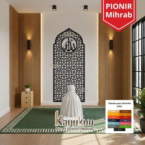 TERLARIS Kreasikayukuu Mihrab Mushola Kubah ah A san Dinding Mushola Dekorasi Mushola Minimalis
