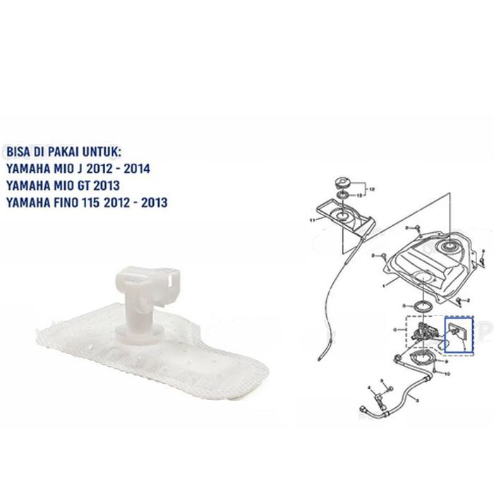 "New" Pampers Saringan Bensin Fuel Pump Motor Mio J M3 Soul GT Fino Fi Xeon RC X-Ride 54P