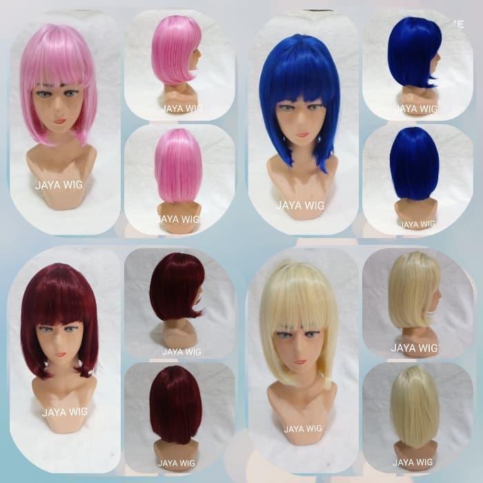 SALE WIG WARNA /WIG COSPLAY /WIG RAMBUT /RAMBUT PALSU WANITA /WIG PENDEK TERMURAH