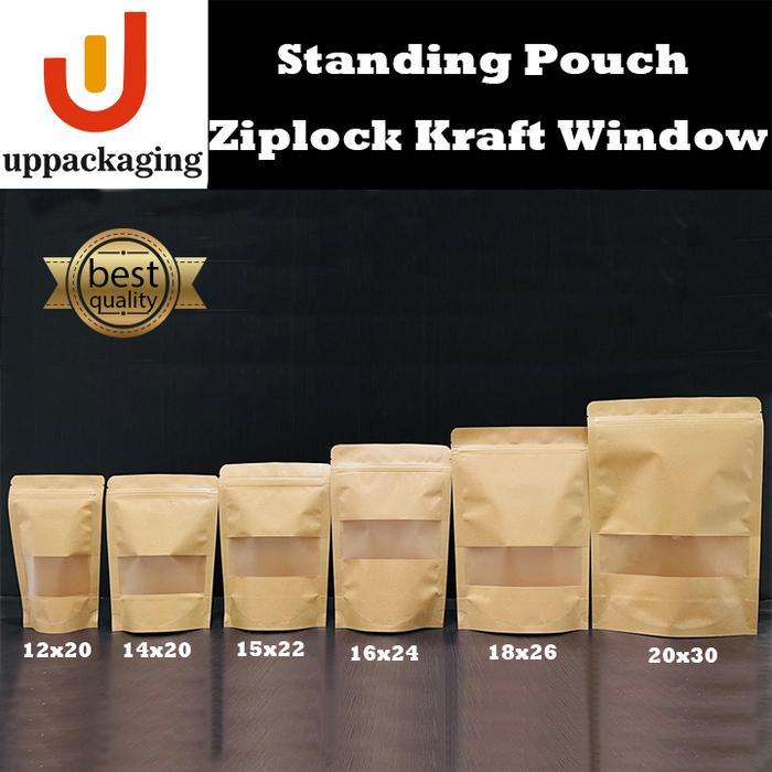 STANDING POUCH KRAFT PAPER COKLAT WINDOW