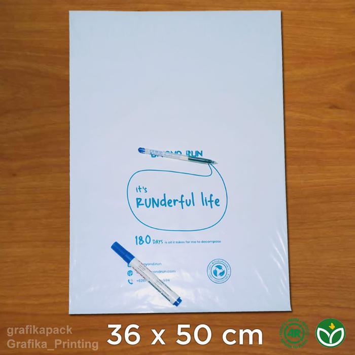 Custom Plastik Polymailer Ramah Lingkungan 36 x 50 cm