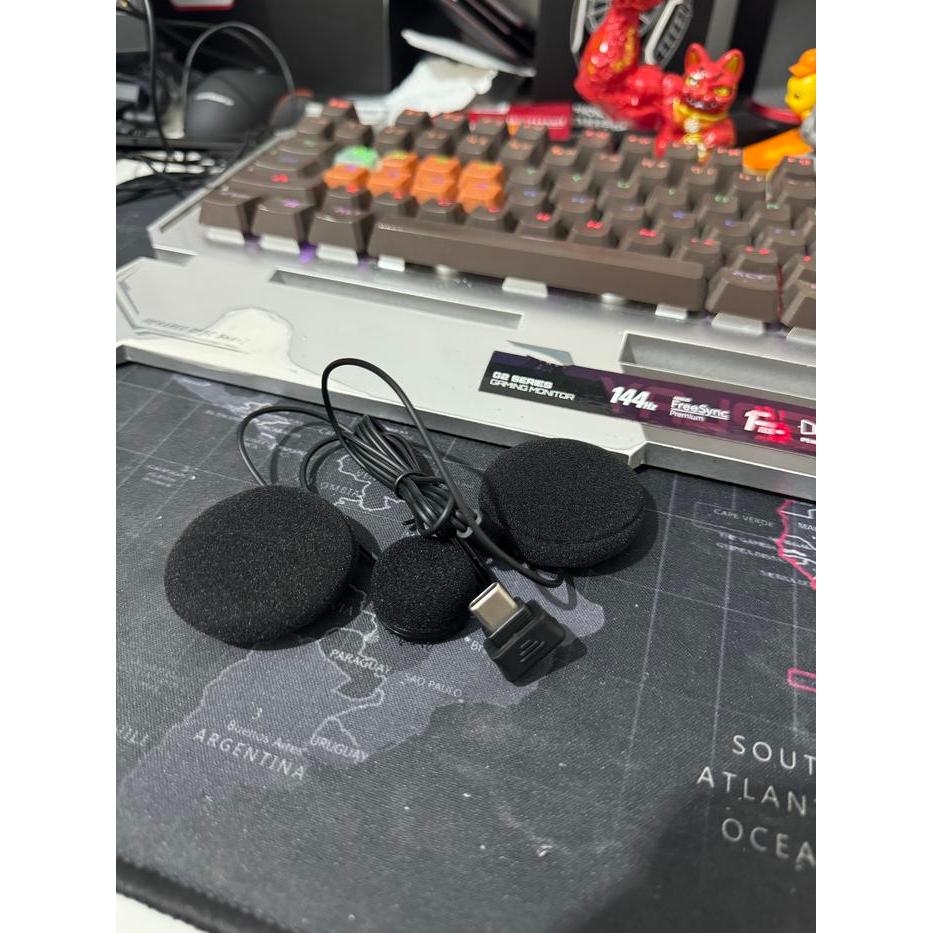 "New" headset dan hard mic soft mic untuk intercom ataupun headset bluetooth hard soft mic intercom