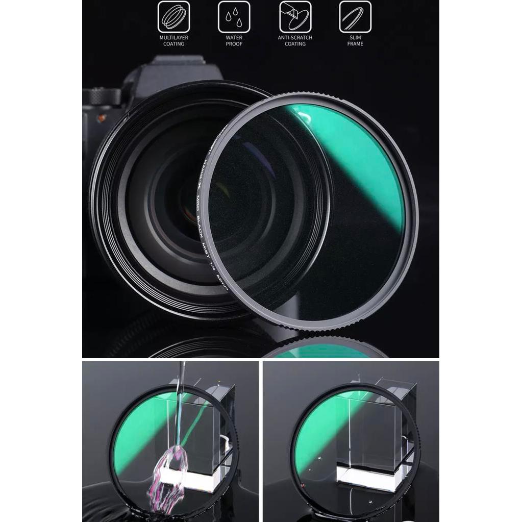 K&F Concept Filter 58Mm 58 Mm Nano X Black Pro Mist Diffusion 1/2 Mrc
