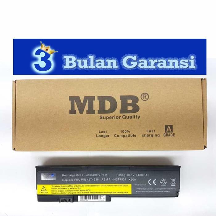 BERGARANSI MDB Baterai Cocok Untuk IBM Thinkpad X200 X201 X201i