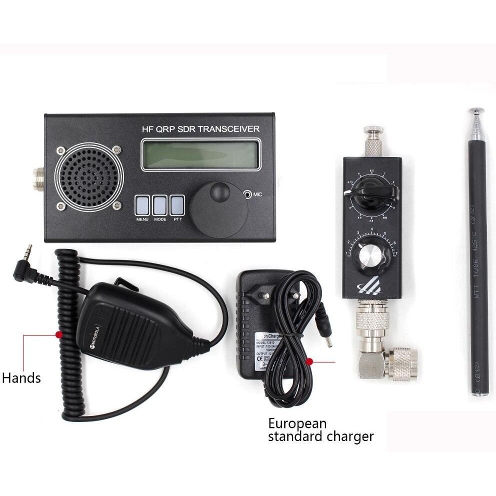JUAL  uSDX 8 Band SDR All Mode USB, LSB, CW, AM, FM HF SSB QRP Transceiver QCX-SSB  +  20W QRP Short