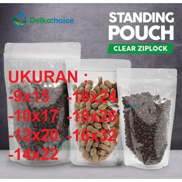 STANDING POUCH CLEAR ZIPLOCK (VARIASI UKURAN)