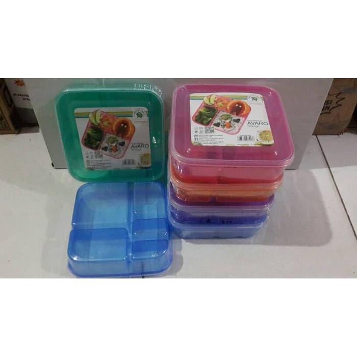 Kotak Makan/ Ompreng / Lunch Box sekat 5 sekat- Avaro 7553 (Green Leaf