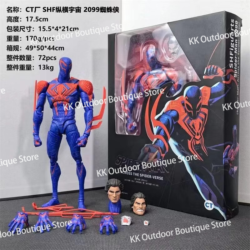 In Stock Ct Toys Spiderman 2099 Figure Amazing Spider-Man Across The Spider-Verse Anime Action