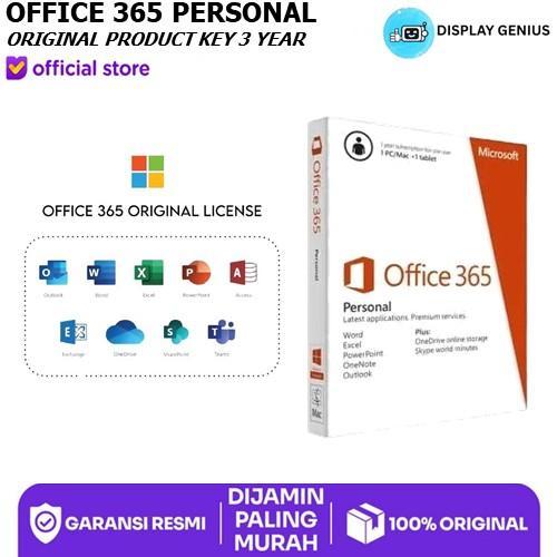 MICROSOFT OFFICE 365 PERSONAL ORIGINAL PRODUCT KEY 3 YEAR
