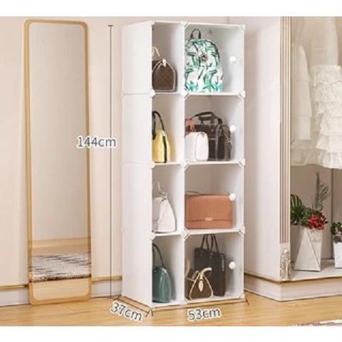 Lemari Plastik Tas Baju Buku/Rak Penyimpanan Serbagunaguna