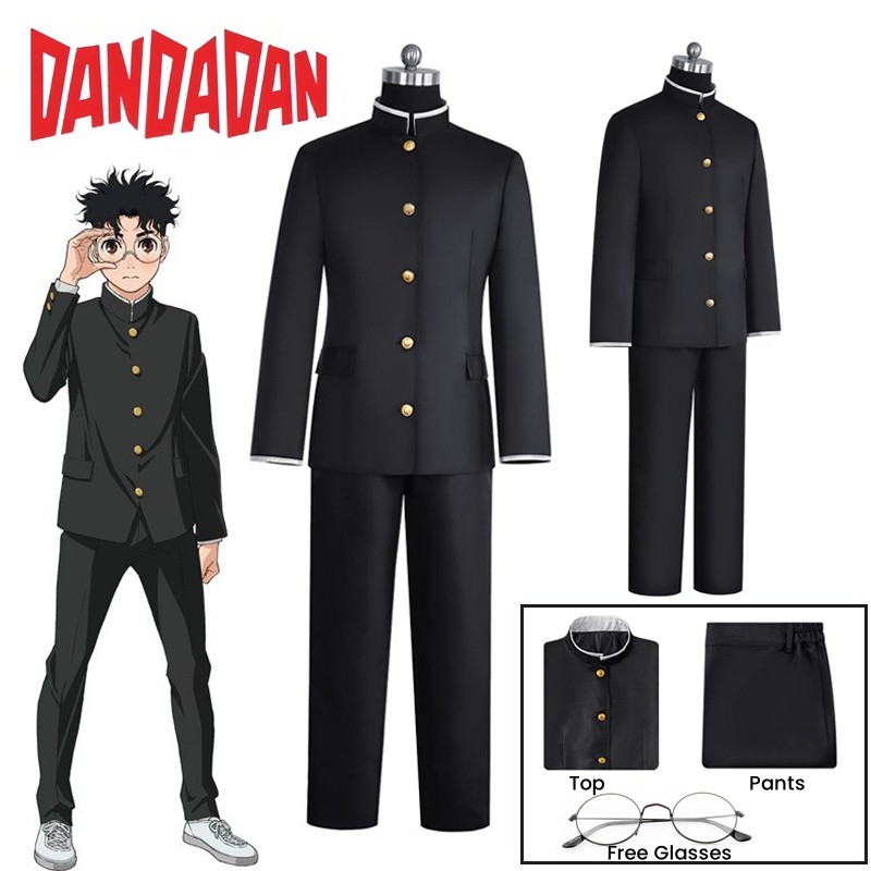Anime Ken Takakura Cosplay Costume Dandadan School Uniform Es Black Jacket Gakuran Outfit Women Men