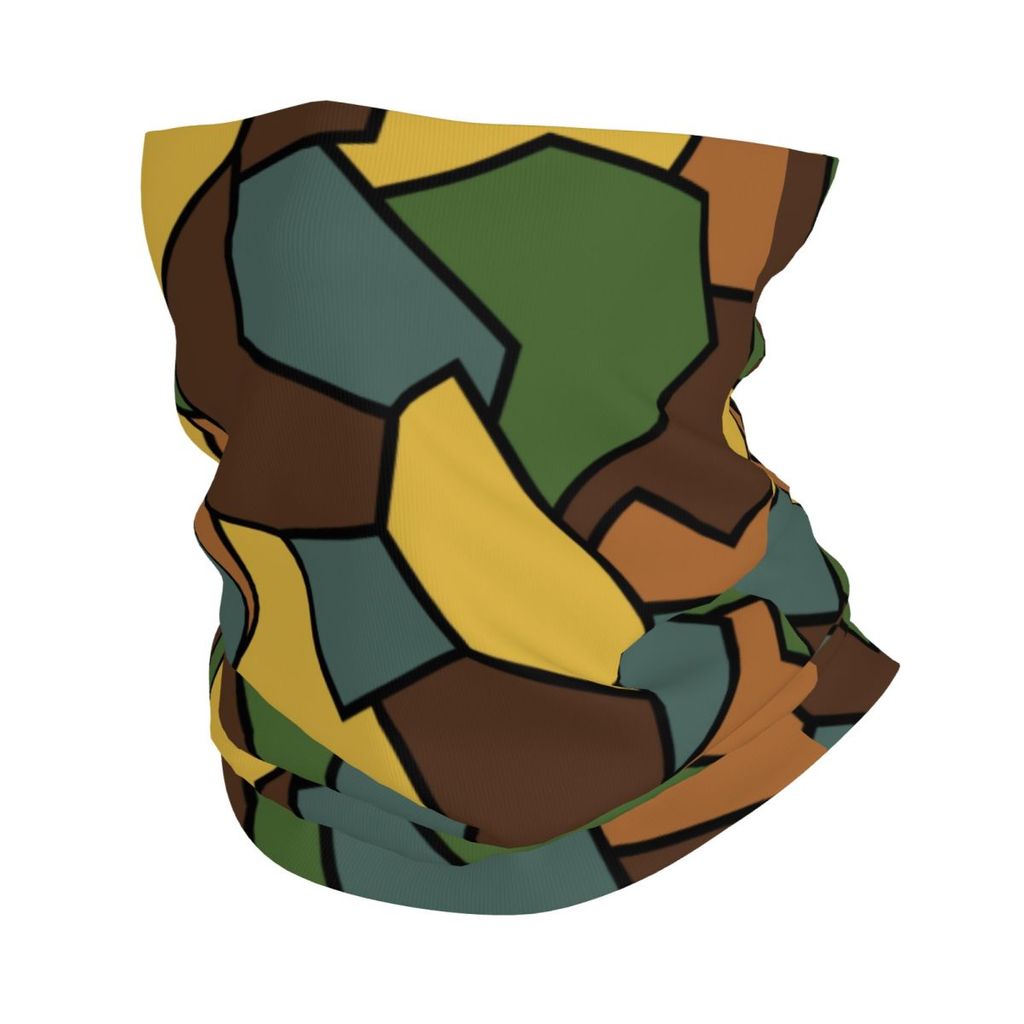 Custom WW1 German Camouflage Bandana Neck Gaiter Windproof Face Scarf Cover Men Women Camo Style