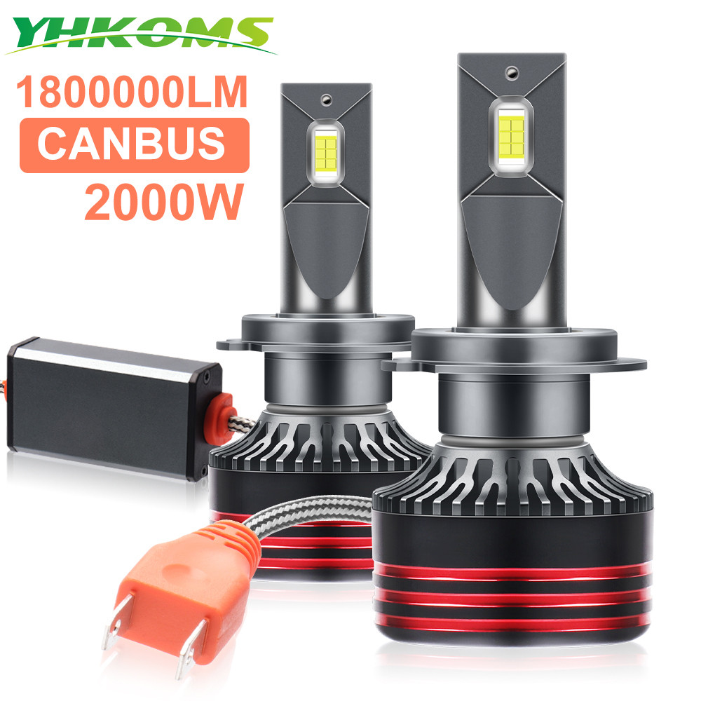 YHKOMS Car Lights Canbus H7 H4 H1 9006 H11 9005 HB3 HB4 LED Headlights Auto Fog Light Bulb White For