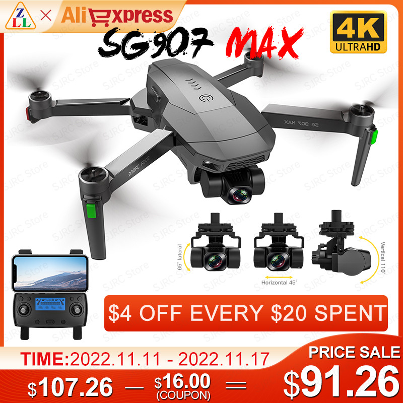 ZLL SG907 MAX GPS Drone 4K Camera 5G FPV WiFi With 3-Axis Gimbal ESC 25 Minutes Flight Brushless RC 