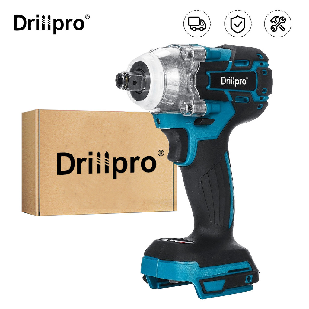 Drillpro 3 In 1 Brushless Electric Impact Wrench 1/2 inch Power Tool Electric Wrench Drill Screwdriv