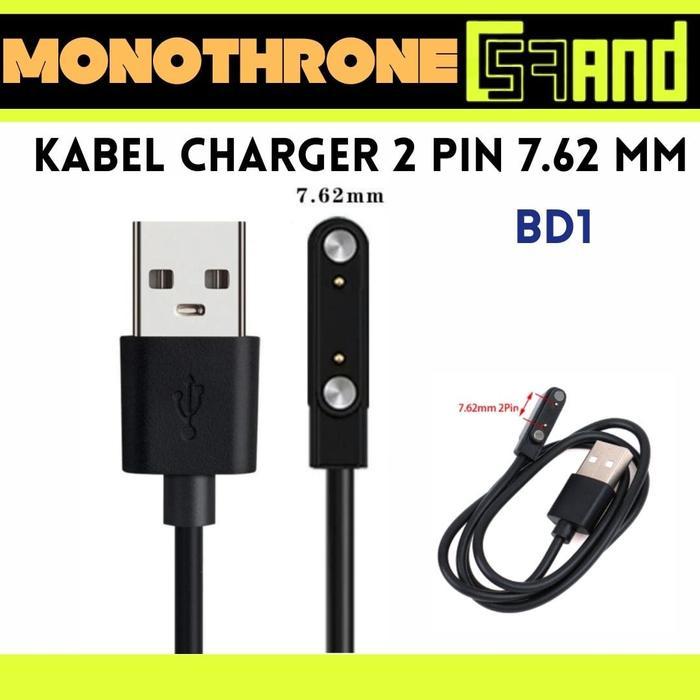 Kabel Charger Jam Watch 2 Pin 7.62Mm Usb Magnet Smartwatch Universal
