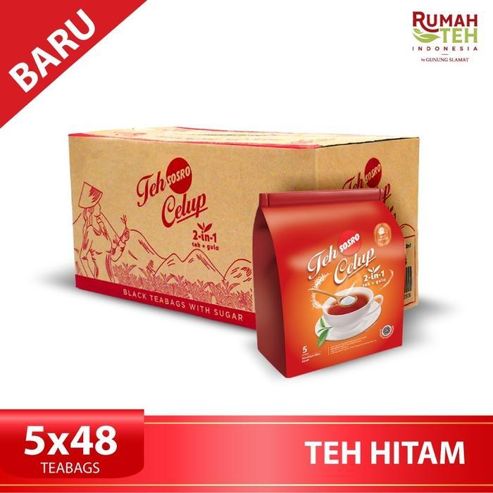 Teh Celup Sosro 2 in 1 Carton Pack (1 karton isi 48 pouch)