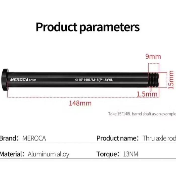 Meroca As Ta Thru Axle Hub Freehub Sepeda Mtb Roadbike