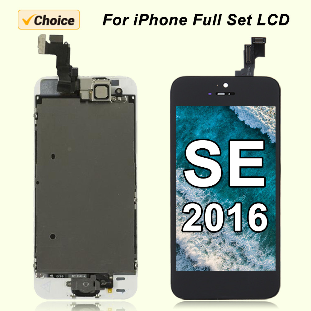 Full Set Display For Apple Iphone Se 2016 Lcd Screen With Front Camera Home Button Complete Assembly