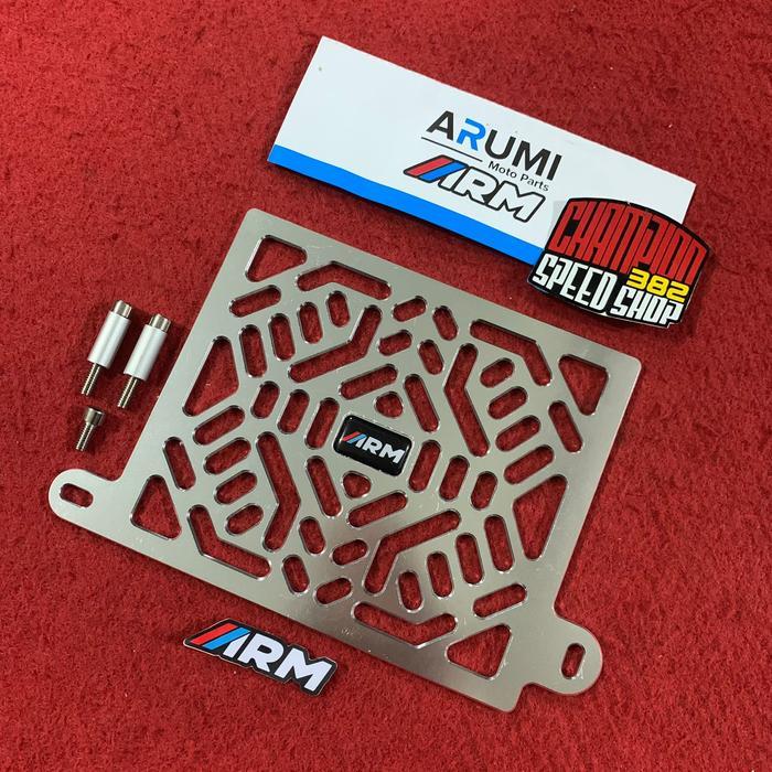 Cover Radiator Arumi ARM Cyber Silver All New NMAX 2020 2021 2022
