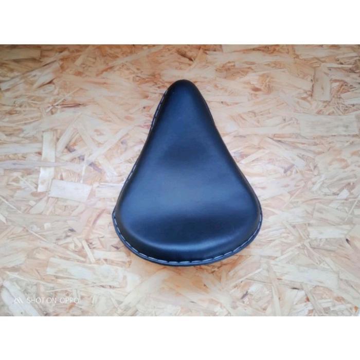 Jok Single Seat Chopper Hitam, Jok Single Seat Bobber Hitam Polos