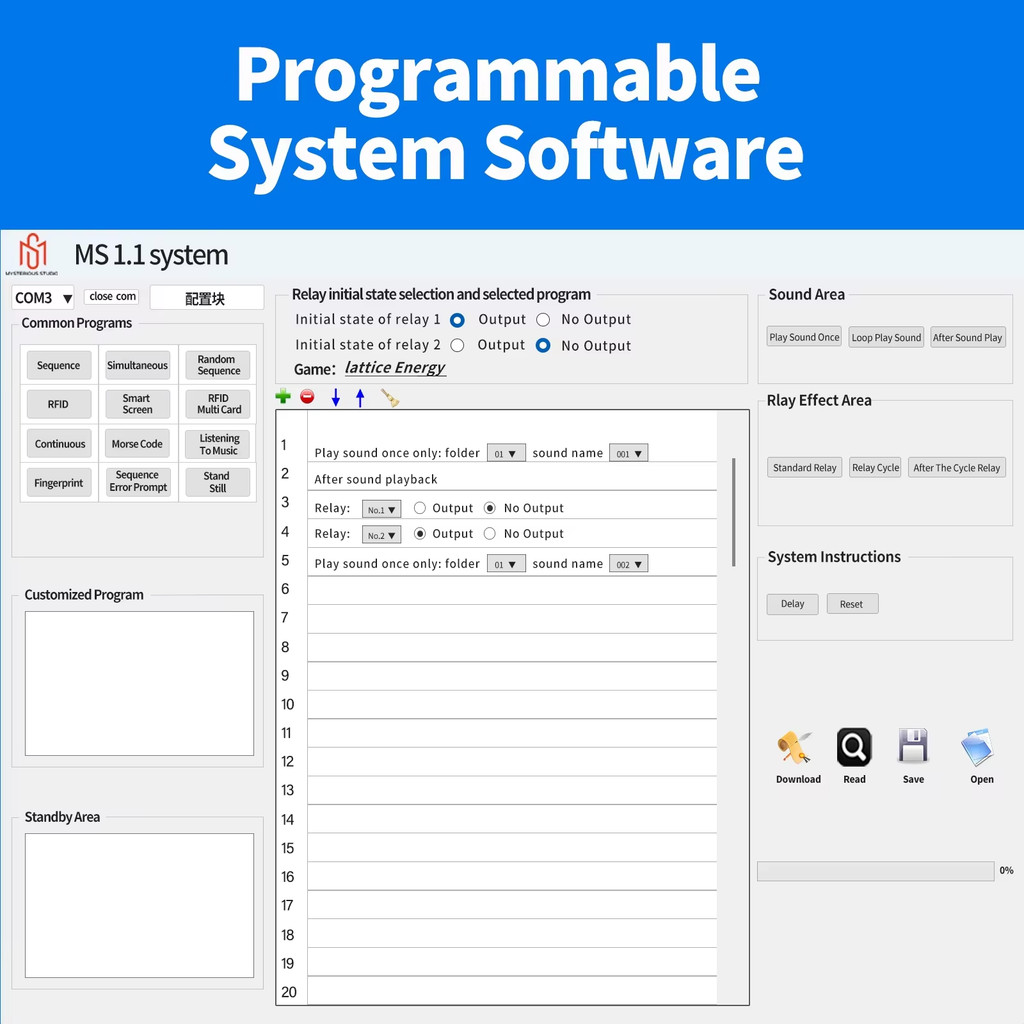 Mysterious Studio Secret Room Escape Game Mechanism Props Electronic Puzzle superb 1987 GY Energy