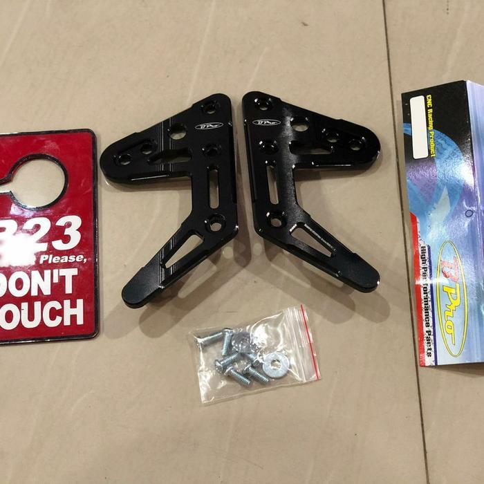 Breket lampu depan rx king oval b pro racing fullset cnc dudukan black