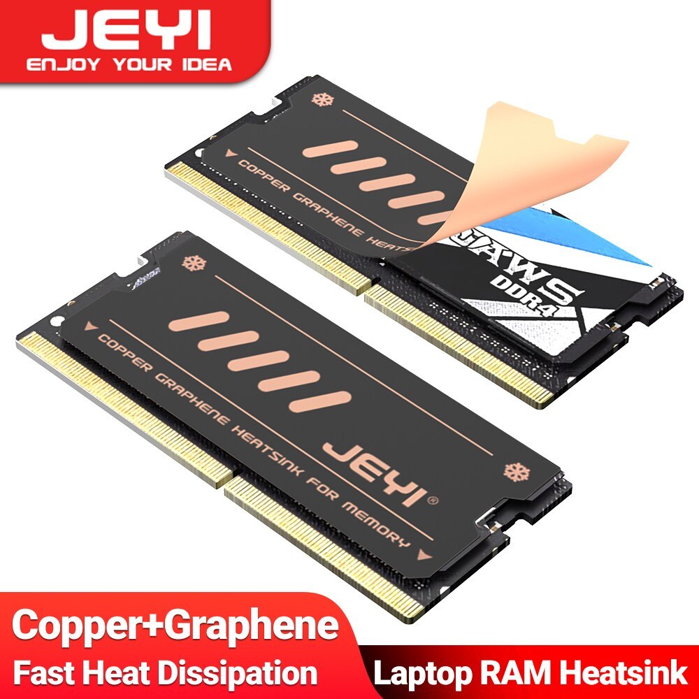 Jeyi Laptop Graphene Ram Heatsink, Graphene Copper Foil Cooler Memory Card Radiator For Ddr5 Ddr4