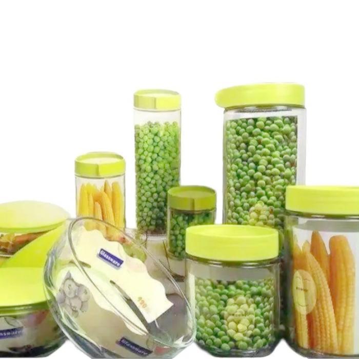 FOOD CONTAINER GLASS SET / WADAH SAJI GLASS SET 5 PCS