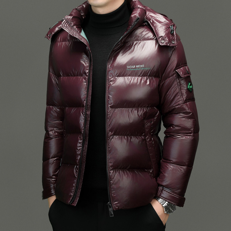 Winter Men Down Jacket Fashion Glossy Waterproof Short Down Jacket High Quality Male Lightweight