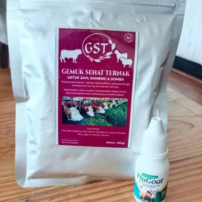 OBAT KAMBING SAPI BATUK PILEK LEMAS GAK MAU MAKAN HERBAL DARI BAHAN ALAMI FLUGOAT BUNDLING DENGAN
