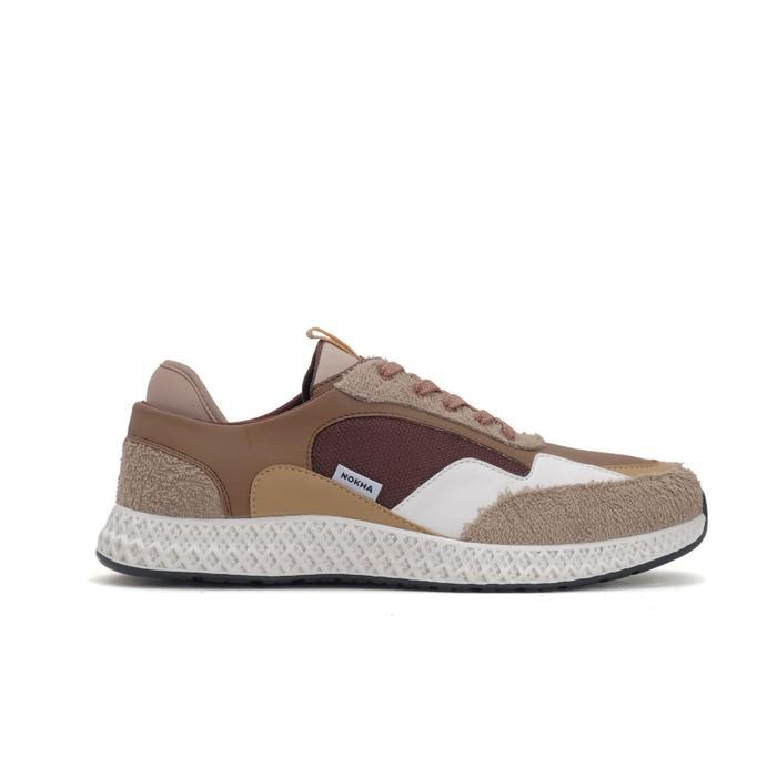TERLARIS Nokha Sepatu Sneakers san Brown Pria Ready stok