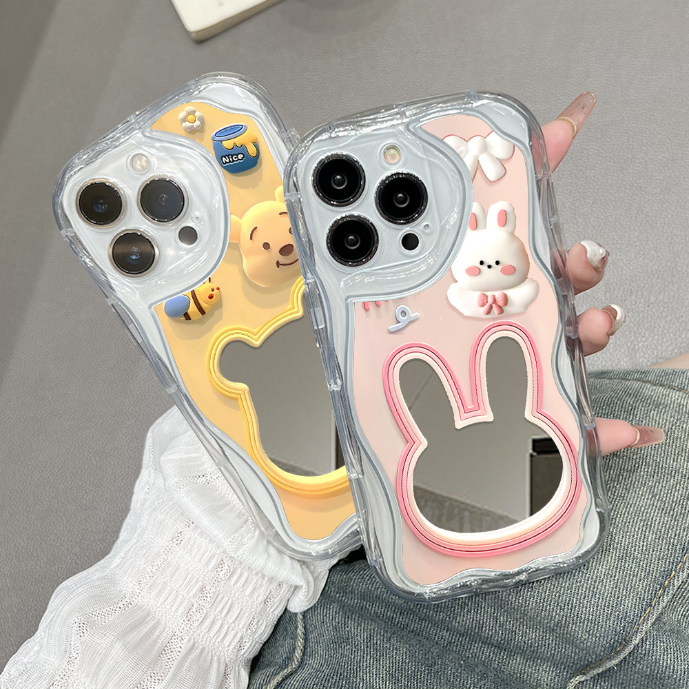BIG PROMO Fashion Cermin Rias Casing Hp Bow Bear Rabbit For VIVO Y20i Y20S Y12S Y20 Y12A G 2021