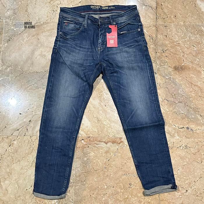 Celana Jeans Pria Oxygen Denim Invade Series Original Slim Fit Stretch 706-1237