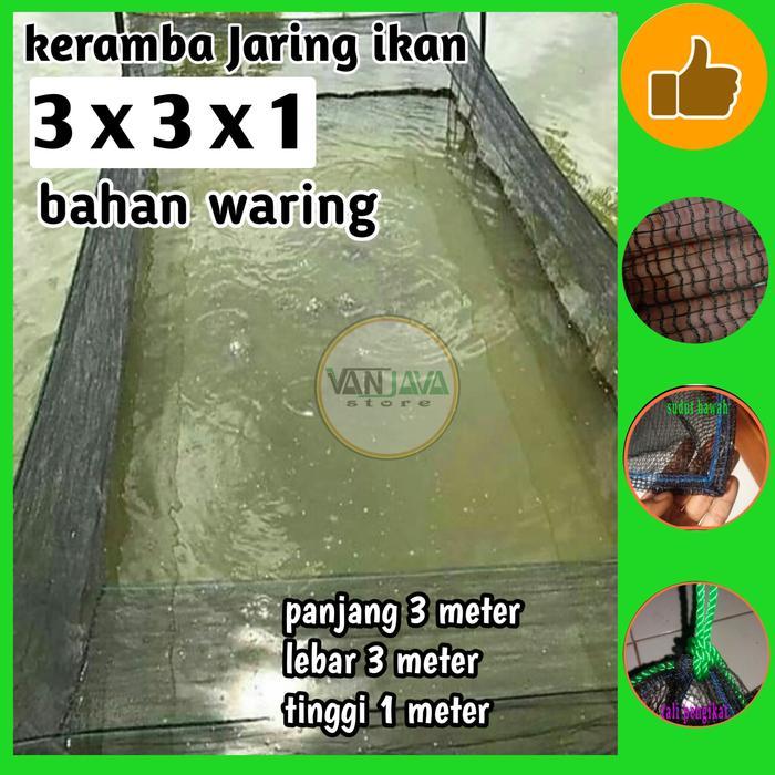 Keramba Kotak Ikan Jaring Apung Karamba Ikan 3X3X1 Kerambah Hapa Ikan